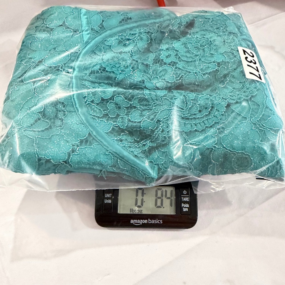 NWT For Love & Lemons Creamsicle Lace Slip Dress Teal Underwire Cutout L - Picture 13 of 13